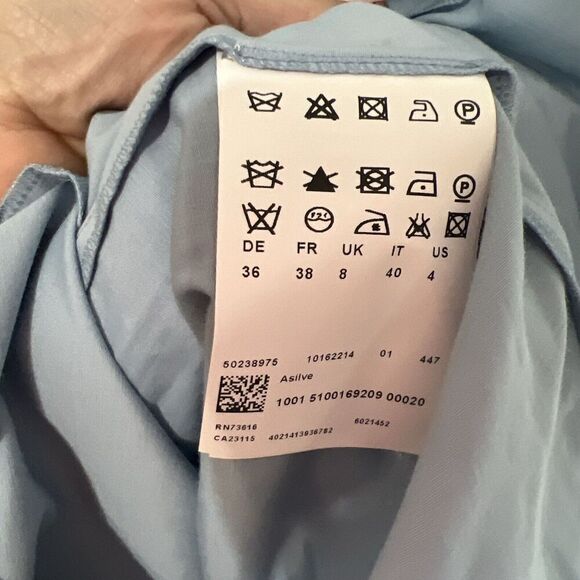 Hugo Boss Blue Dress Crocheted Short sleeve size 4 - Picture 10 of 12